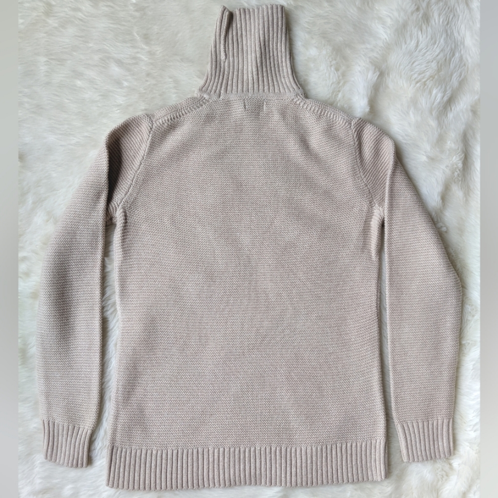 NWT J. Crew Factory Classic Turtleneck Sweater Long Sleeve Oatmeal / Size Small - Picture 3 of 6